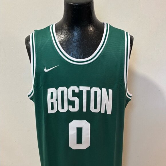 Boston Celtics Jayson Christopher Tatum Jr. # 0 Jersey Green/White , Unisex - Picture 6 of 12